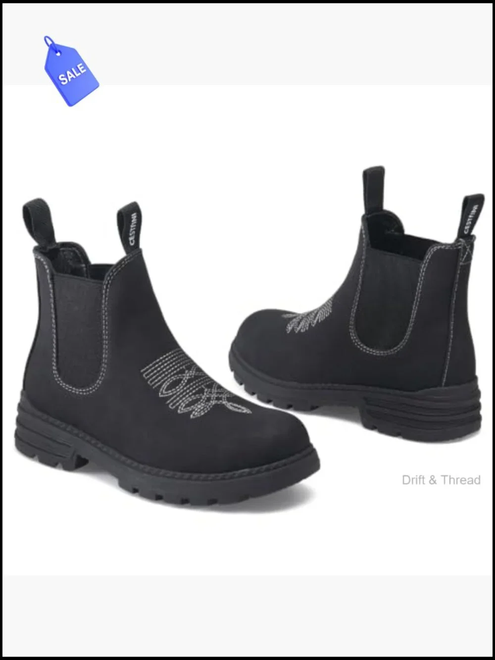 Women's Western Chelsea Hiking Boots Waterproof Lightweight Ankle